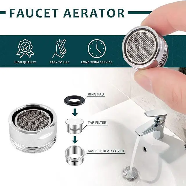 Alt view image 2 of 7 - Acaigel 4 Pcs Faucet Aerator Kitchen Sink Faucet Head Bathroom Faucet Aerat