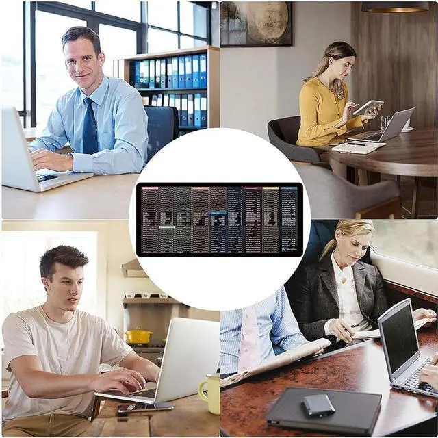 Alt view image 2 of 6 - Yingshan Mouse Pad Word/Excel/PPT Shortcut Keys Desk Pad Mat Non Slip