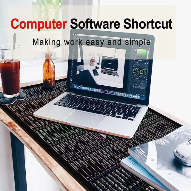 Alt view image 4 of 6 - Yingshan Mouse Pad Word/Excel/PPT Shortcut Keys Desk Pad Mat Non Slip