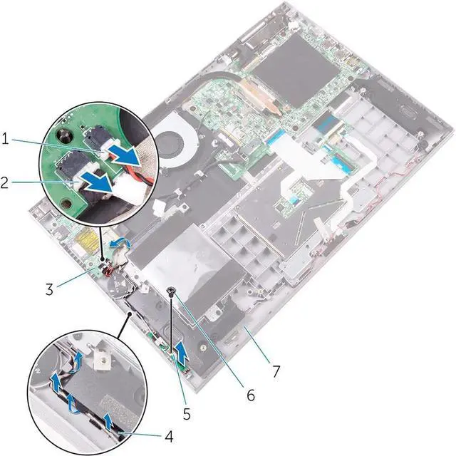 Alt view image 3 of 5 - Power Button Board with Cable for Dell Inspiron 15 5568 5368 7569 7579