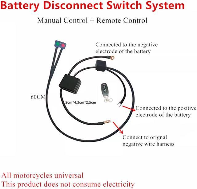 Wireless Remote Control 12V Car Battery Disconnect Cut Off Isolator Switch  Kit