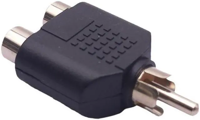 Alt view image 4 of 7 - 4x 1-Male to 2-Female Cable Adapter RCA Y Splitter AV Audio Video Plug Converter
