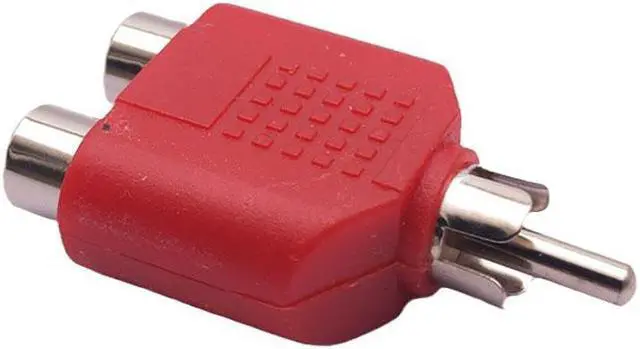 Alt view image 5 of 7 - 4x 1-Male to 2-Female Cable Adapter RCA Y Splitter AV Audio Video Plug Converter