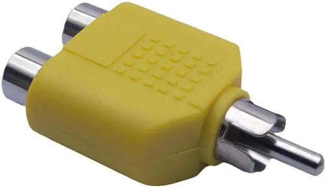 Alt view image 7 of 7 - 4x 1-Male to 2-Female Cable Adapter RCA Y Splitter AV Audio Video Plug Converter