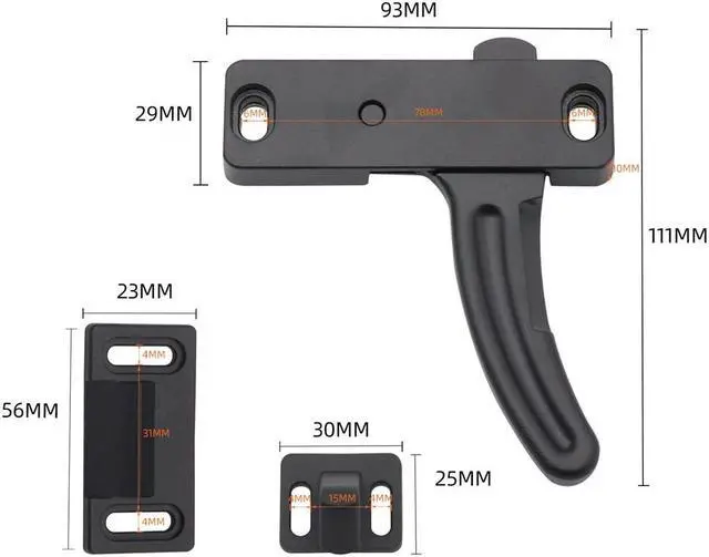 Main image of Yassdwbn Screen Door Latch Right Hand Handle Kit For RV Camper Motorhome Travel Trailer
