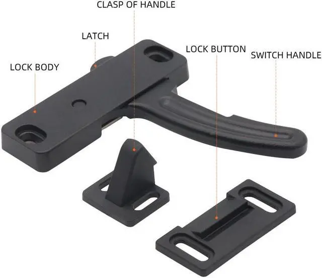 Alt view image 3 of 5 - Yassdwbn Screen Door Latch Right Hand Handle Kit For RV Camper Motorhome Travel Trailer