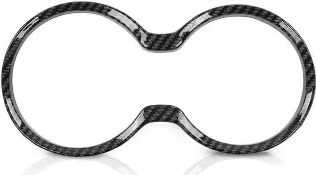 Alt view image 2 of 5 - Yassdwbn Carbon Fibre Style Cup Holder Cover Trim Bezel For Jeep Grand Cherokee 2011-2021