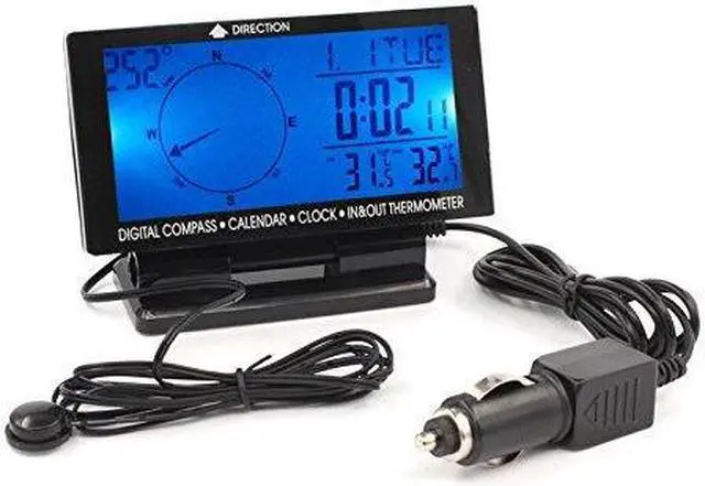 Alt view image 5 of 5 - Paiying LCD Digital Display Screen Car CompassThermometer Gauge Time Navigation Function