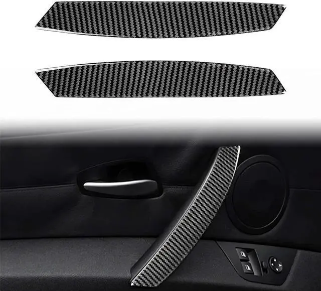 Main image of Acaigel 2x Carbon Fiber Interior Door Handle Cover Sticker For Bmw Z4 E85 2003-2008