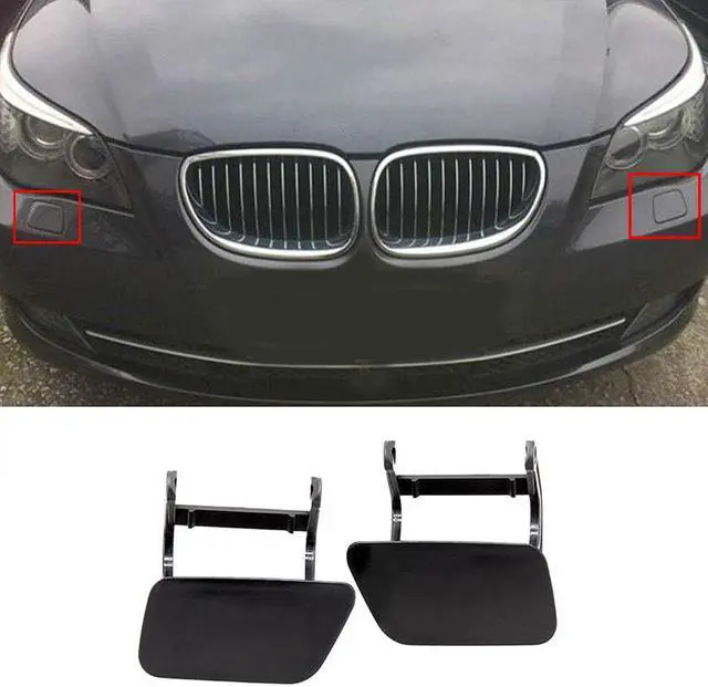 Alt view image 3 of 6 - Acaigel 1 Pair Headlight Cleaning Washer Nozzle Cover Cap For Bmw 5 Series E60 E61