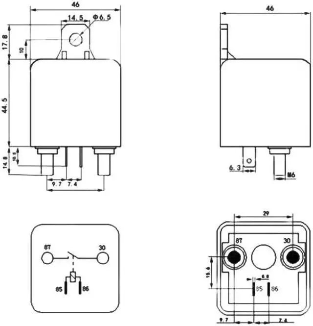 Alt view image 5 of 6 - Acaigel 12V 200A Heavy Duty Split Charge Relay w/ 2 Terminals for Car Truck Marine Boat