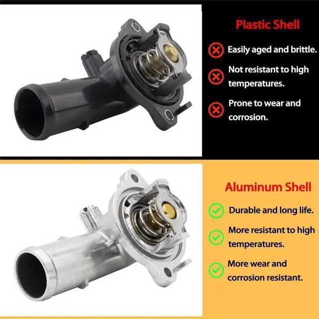 Alt view image 2 of 6 - Thermostat Housing For Jeep Wrangler Jk Grand Cherokee Wk2 Dodge Durango Wd 3.6L