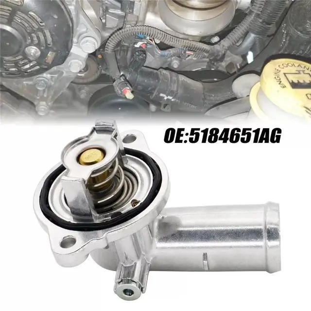 Alt view image 6 of 6 - Thermostat Housing For Jeep Wrangler Jk Grand Cherokee Wk2 Dodge Durango Wd 3.6L