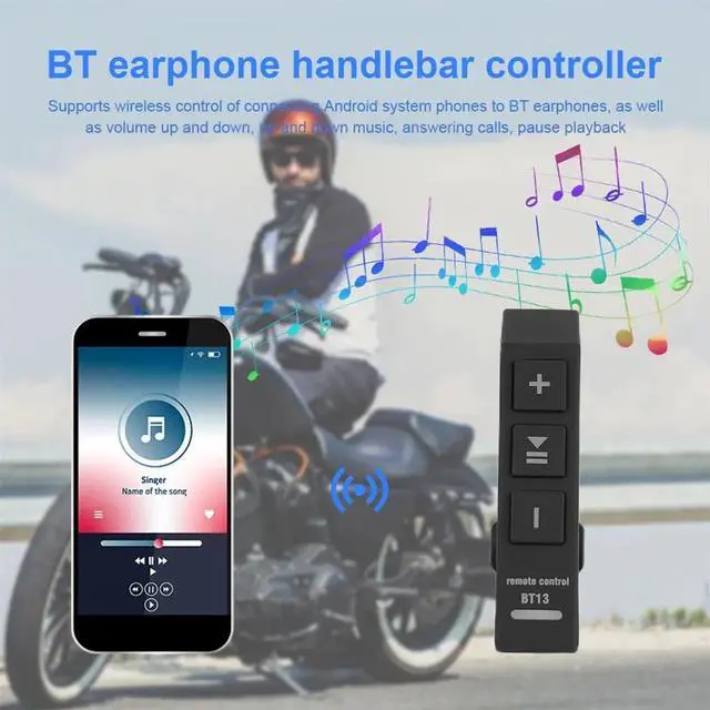Alt view image 6 of 7 - Acaigel Wireless Bluetooth Motorcycle Steering Wheel Media Remote Control Waterproof