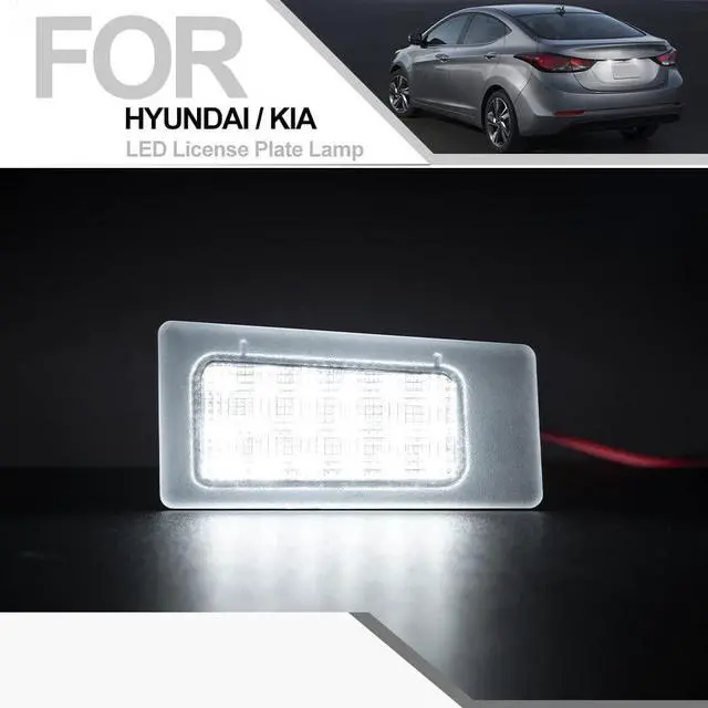 Alt view image 6 of 6 - Yingshan White LED License Plate Lights For Hyundai Elantra 2011-2016 Kia Forte 2011-2018