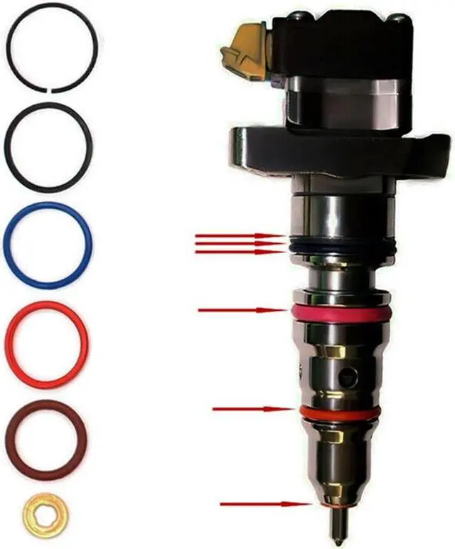 Alt view image 4 of 5 - Yingshan 8 Set Fuel Injector O-Ring Kit For Ford Power Stroke 7.3L 1995-03 100SK55S SK55