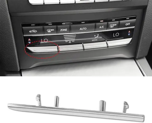 Alt view image 2 of 5 - Yingshan Left Center A/C TEMP Switch Button Trim Strip Matte For Mercedes W212 E 2008-14