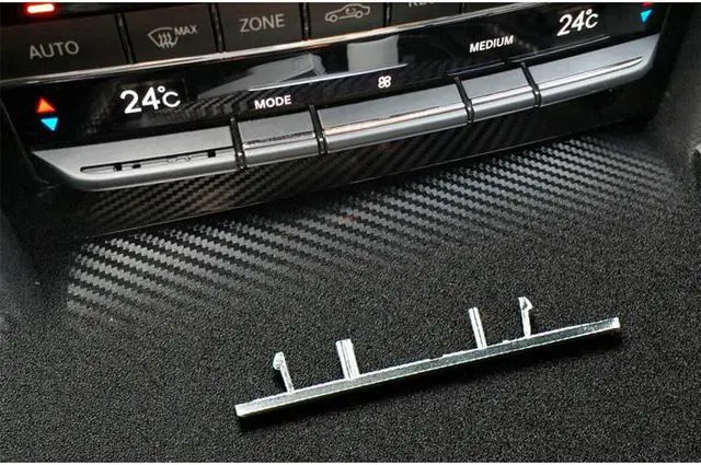 Alt view image 3 of 5 - Yingshan Left Center A/C TEMP Switch Button Trim Strip Matte For Mercedes W212 E 2008-14