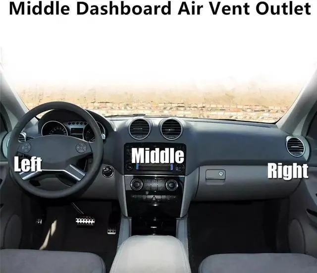 Alt view image 3 of 5 - Acaigel Gray Middle Dashboard Air Vent Outlet Panel For Benz W164 Ml350 Gl350 Ml63 Amg