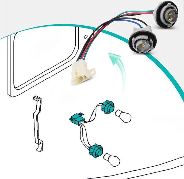 Alt view image 3 of 5 - Yingshan Brake Light Socket Wire Harness 84931AE170 For Subaru Outback Legacy 2000-2004
