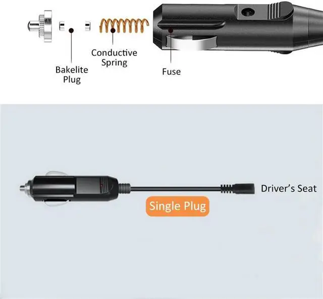 Alt view image 2 of 6 - Acaigel Fast Heating 12-24V Heated Car Seat Cover Universal Car Seat Heater Winter Car Heating Cushion Back Warmer Heating Pads 1Pc