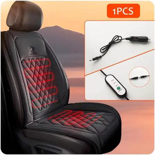 Alt view image 6 of 6 - Acaigel Fast Heating 12-24V Heated Car Seat Cover Universal Car Seat Heater Winter Car Heating Cushion Back Warmer Heating Pads 1Pc