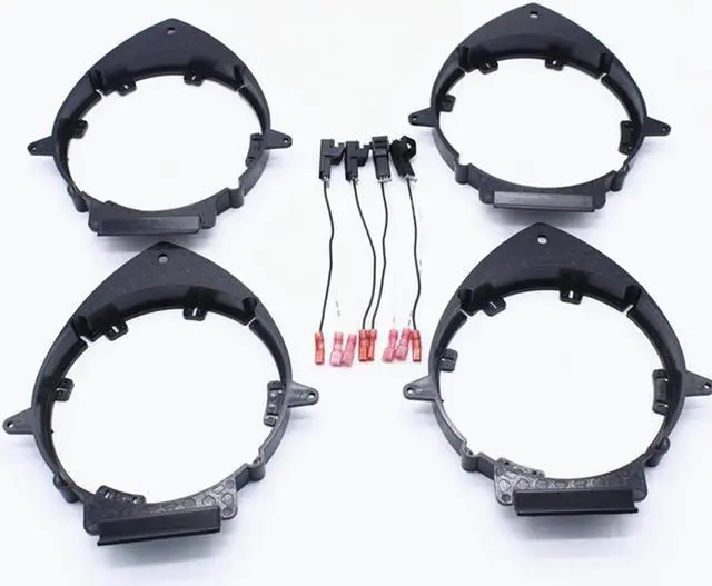 Main image of Acaigel 4 X Car Truck Front & Rear Door Speaker Mounting Adapter Brackets W/Wire Harness
