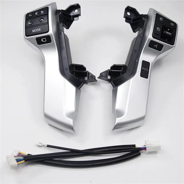 Alt view image 2 of 5 - Yingshan 84250-60180 Steering Wheel Control Switch Silver For Toyota Land Cruiser Prado 150 GRJ150 KDJ150 High Configured Model