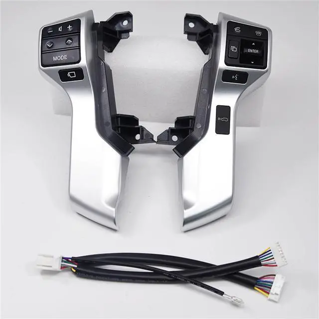 Alt view image 5 of 5 - Yingshan 84250-60180 Steering Wheel Control Switch Silver For Toyota Land Cruiser Prado 150 GRJ150 KDJ150 High Configured Model