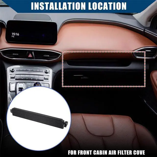 Alt view image 5 of 5 - Yassdwbn 1PCS Car Cabin Air Filter Access Cover 97129-3S000 For Hyundai Santa Kia Cadenza