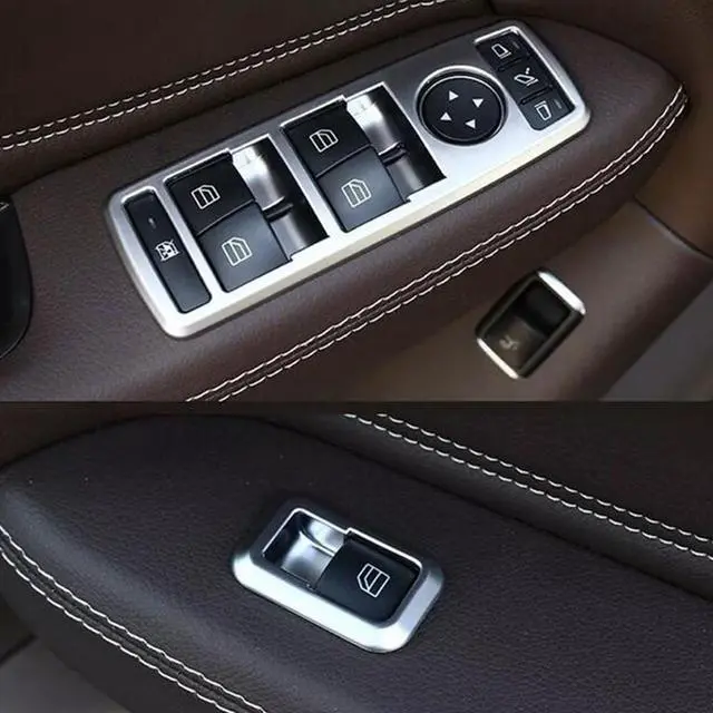 Alt view image 6 of 6 - Acaigel 1 Set Car Window Switch Cover Trim For Mercedes Benz A B C E Cla Cls