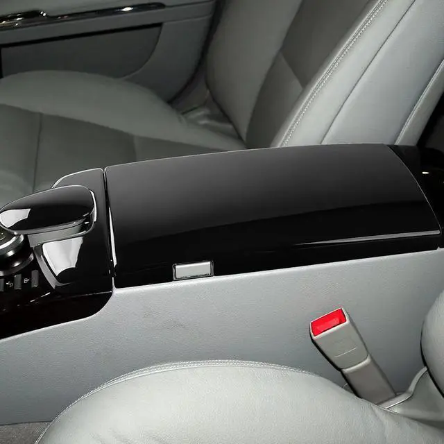 Alt view image 5 of 5 - Yassdwbn Center Console Armrest Box Cover Trims For Mercedes Benz S Class W221 2007-2013