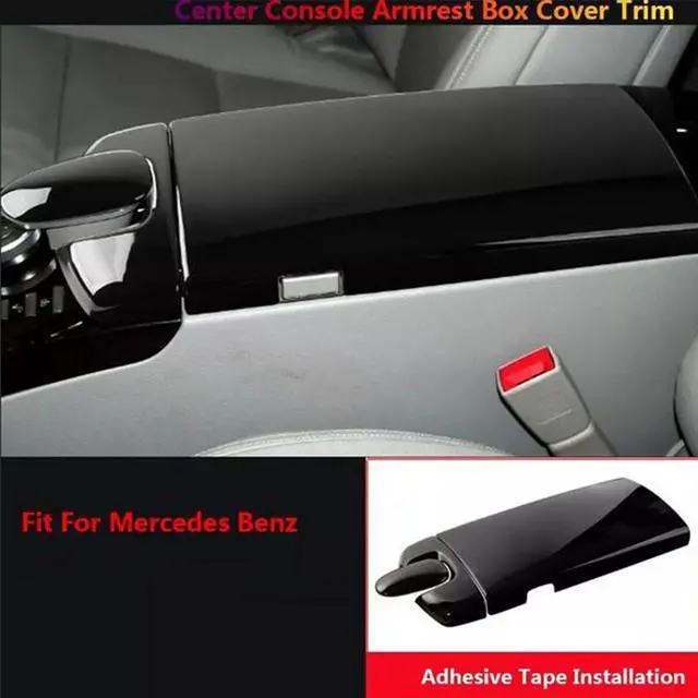 Alt view image 3 of 5 - Yassdwbn Center Console Armrest Box Cover Trims For Mercedes Benz S Class W221 2007-2013