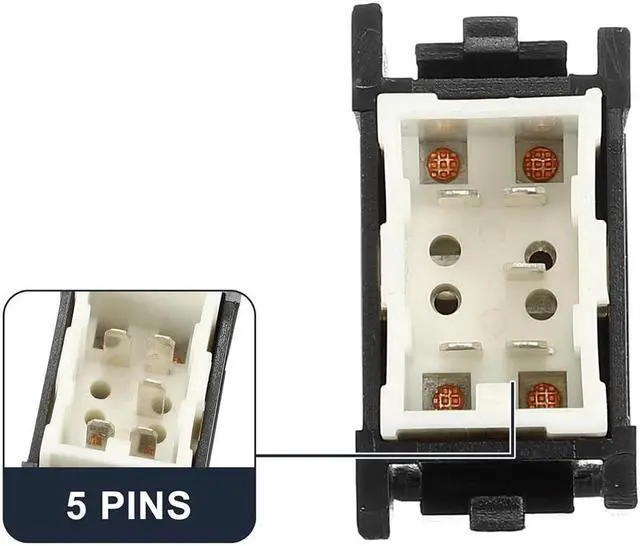 Alt view image 4 of 5 - Yassdwbn 1× 5 Pins Front Car Window Switch 84810-30130 For Toyota 4Runner Camry 1985-1989