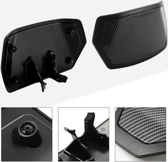 Alt view image 2 of 5 - Yassdwbn Atv Utv Abs Gauge Spoiler Black Fit For Can-Am Ryker 600 900