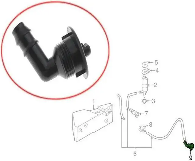 Alt view image 5 of 5 - Acaigel Headlight Washer Nozzle 0008600847 For Mercedes-Benz G63