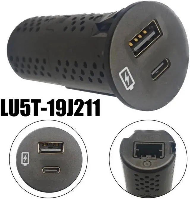 Alt view image 3 of 5 - Yassdwbn Center Console USB Charger Plug Hub Type C LU5T-19J211 For Ford Bronco 2021-2022