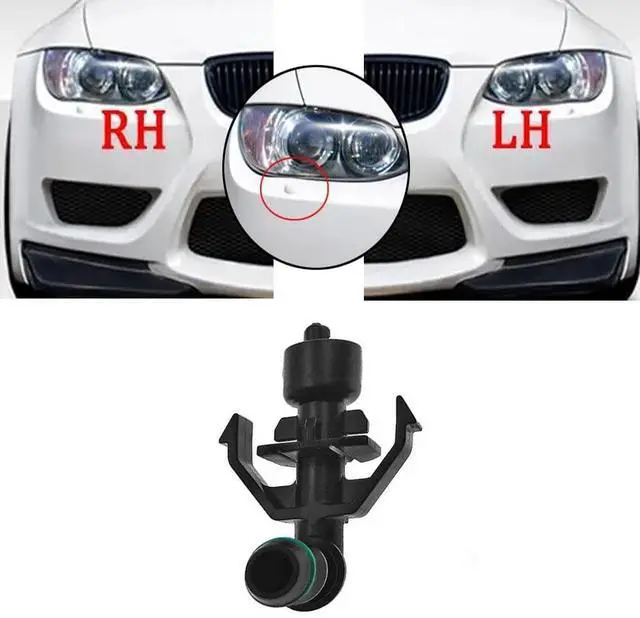 Alt view image 5 of 5 - Paiying 1× Headlight Washer Nozzle Left=Right 61678044541 For BMW 3 Series E90 E92 E93