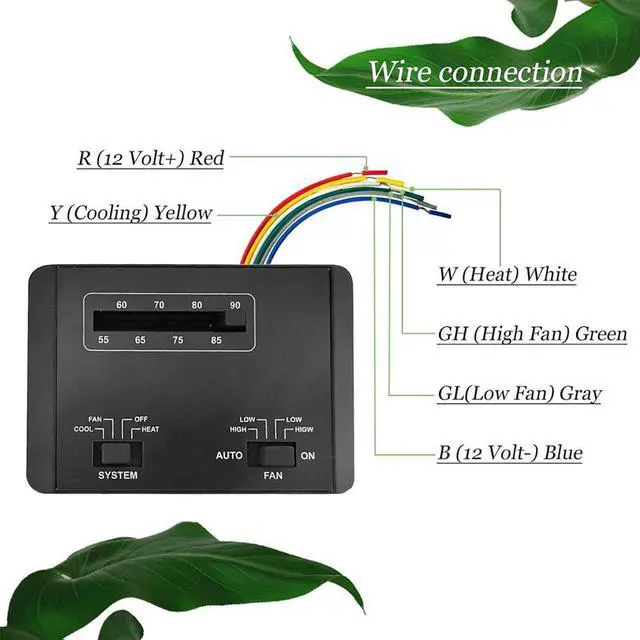 Alt view image 3 of 5 - Acaigel 7330F3852 Manual Wall Thermostat Single Stage Heat/Cool