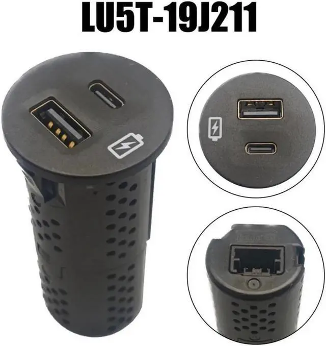 Alt view image 5 of 5 - Yassdwbn Center Console USB Charger Plug Hub Type C LU5T-19J211 For Ford Bronco 2021-2022