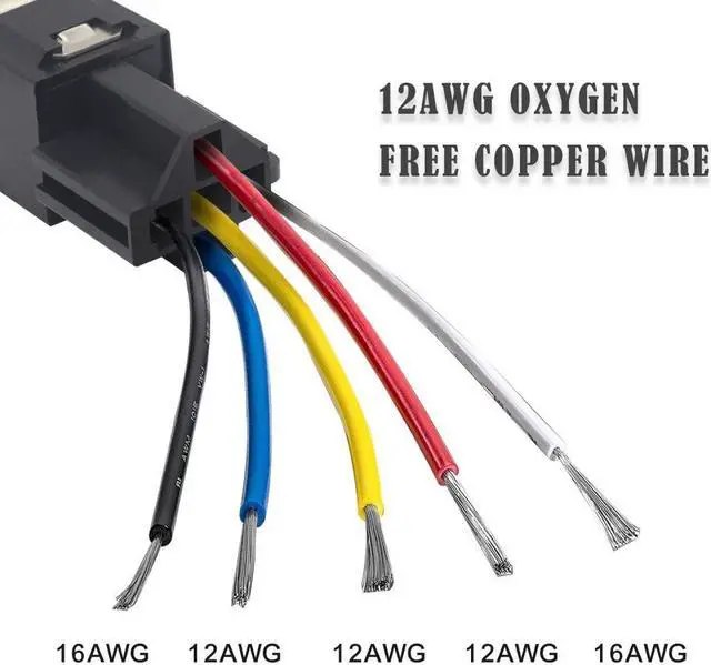 Alt view image 4 of 5 - Yassdwbn 12V 40A 5Pin Relais-Sockel-Sicherungshalter Kit Set Universal für Auto SUV