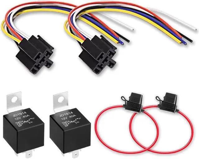 Main image of Yassdwbn 12V 40A 5Pin Relais-Sockel-Sicherungshalter Kit Set Universal für Auto SUV