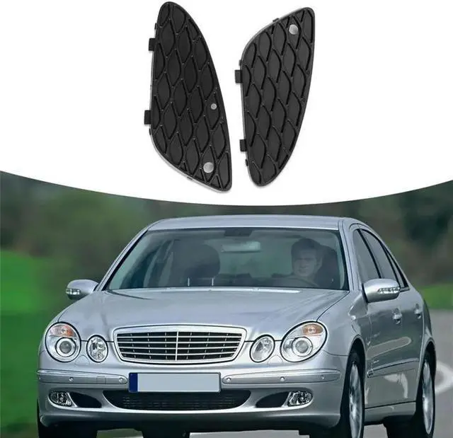 Alt view image 6 of 6 - Acaigel 1 Pair Front Bumper Fog Light Cover Mesh Grille For Mercedes W211 E-Class E500