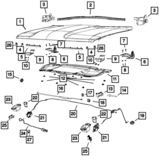 Alt view image 5 of 5 - Yassdwbn New Car Foam Blocker Absorber Hood Repair For Jeep Renegade 2015-2021 68267699AA
