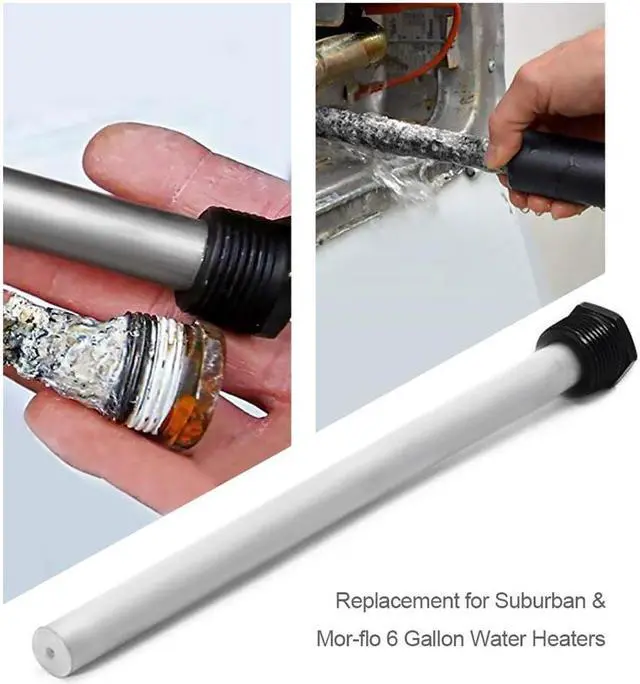 Alt view image 2 of 5 - Yassdwbn For Suburban & Mor-Flo 6 Gallon Water Heater Tank RV Magnesium Anode Rod 32CM