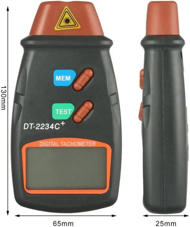 Alt view image 2 of 5 - Yassdwbn Non Contact Hand Held Small Engine Digital Laser Photo Tachometer Rpm Speed Kit