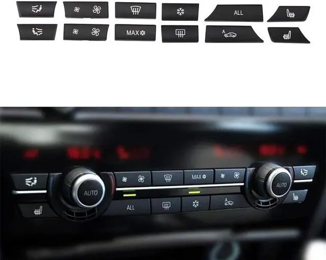 Alt view image 3 of 6 - Acaigel For Bmw 5 6 7 F10 F01 F12 A/C Climate Control Button Repair Decals Stickers