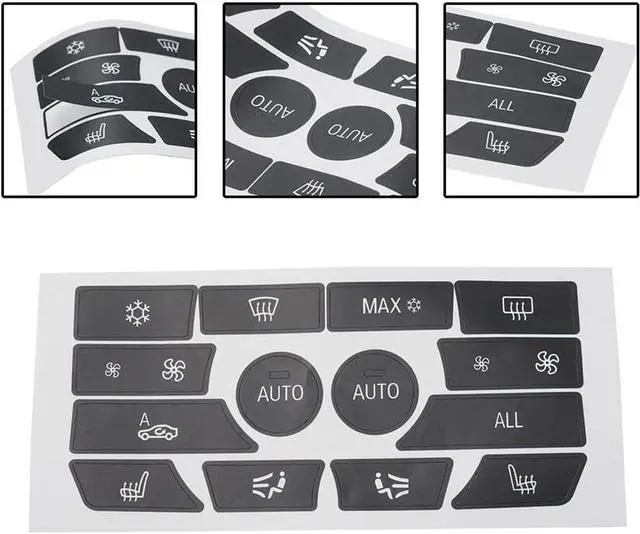 Alt view image 2 of 6 - Acaigel For Bmw 5 6 7 F10 F01 F12 A/C Climate Control Button Repair Decals Stickers