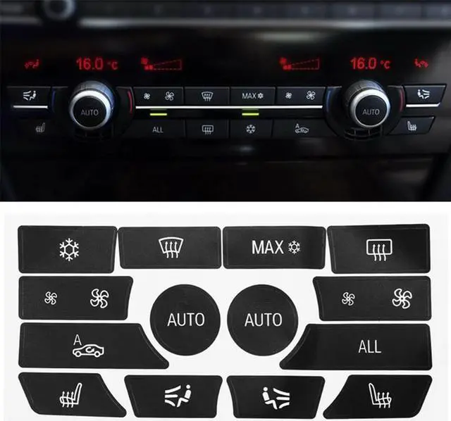 Main image of Acaigel For Bmw 5 6 7 F10 F01 F12 A/C Climate Control Button Repair Decals Stickers