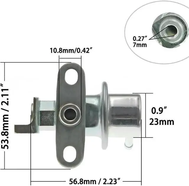 Alt view image 2 of 5 - Paiying Fuel Pressure Regulator For 1988-1999 Toyota Celica Camry MR2 3.0BAR 23280-74100